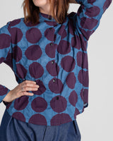 Mini Shirt in Textured Cotton with Big DotsMini Shirts