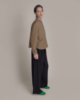 Mini Shirt in Vintage Japanese Silk StripePersonalise your own text here