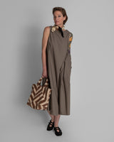 Mini Tote in Raw - Pieced Vintage Japanese Cotton Stripes