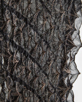 Modern Japanese Black Silk Shibori ScarfScarves