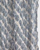 Modern Japanese Gray and Ivory Silk Shibori ScarfScarves