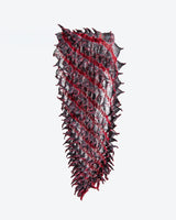 Modern Japanese Red and Black Silk Shibori ScarfScarves