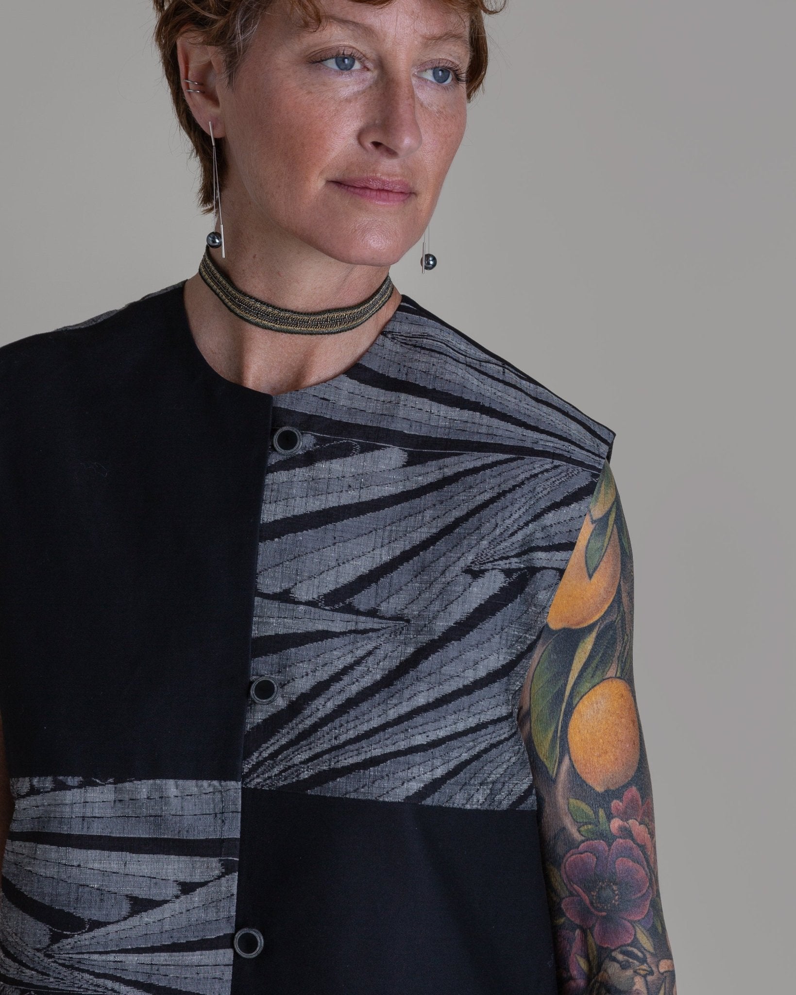 Noma Vest in Vintage Japanese Silk with Cotton TwillNoma Vests