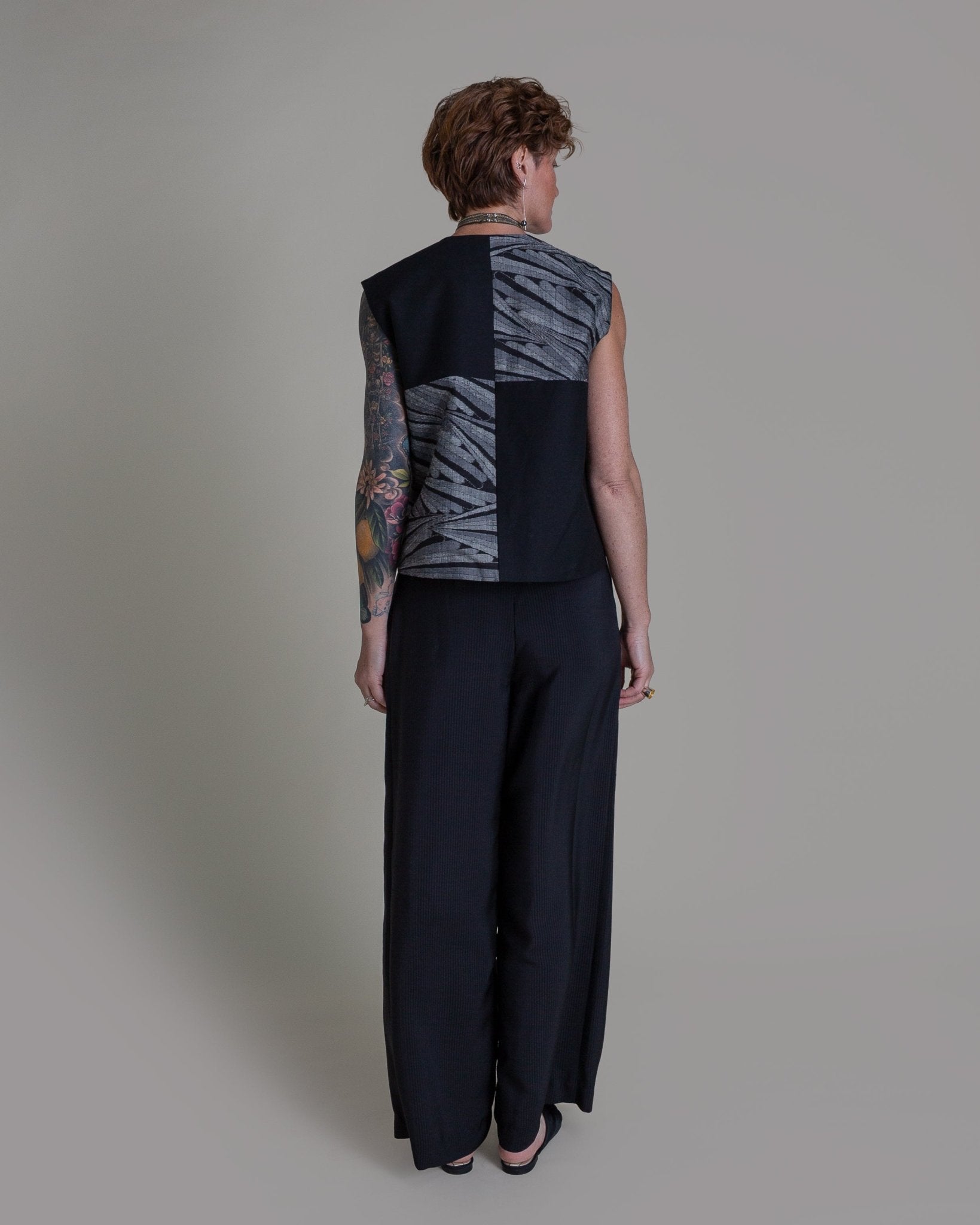 Noma Vest in Vintage Japanese Silk with Cotton TwillNoma Vests