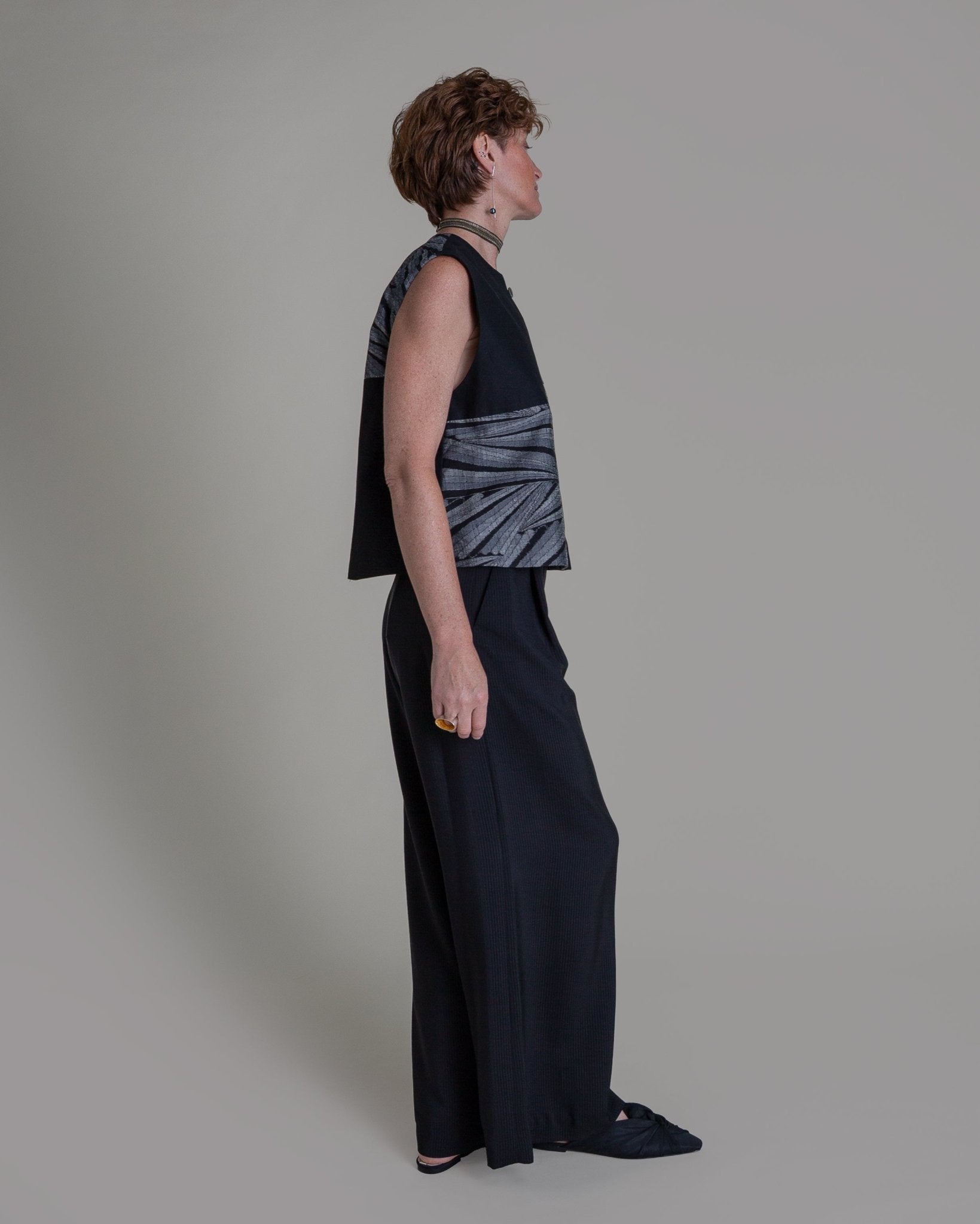 Noma Vest in Vintage Japanese Silk with Cotton TwillNoma Vests
