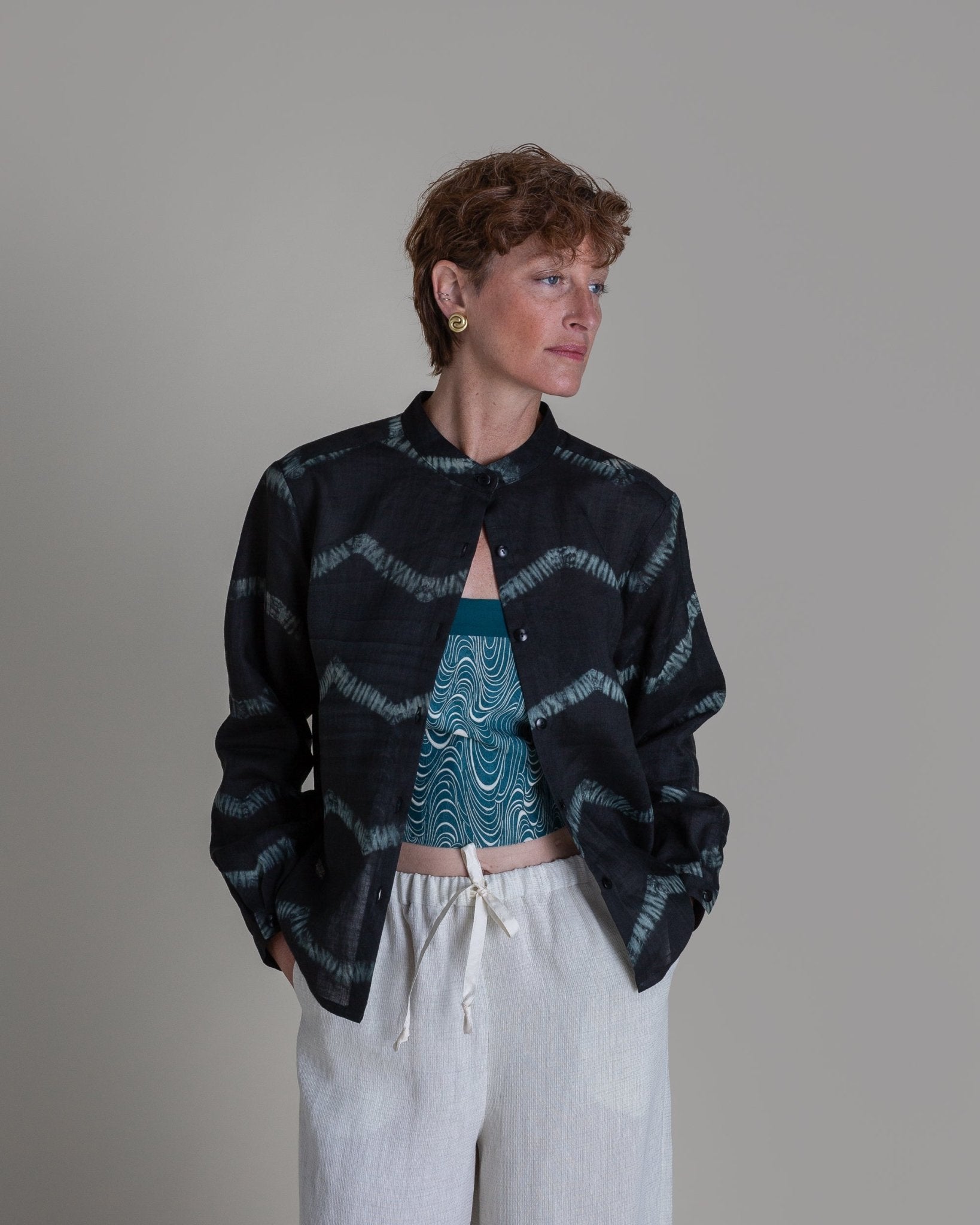 Obi Bandeau in Teal Vintage Japanese SilkBandeaus