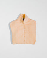 Long Shibori Shirt in Orange Japanese Linen