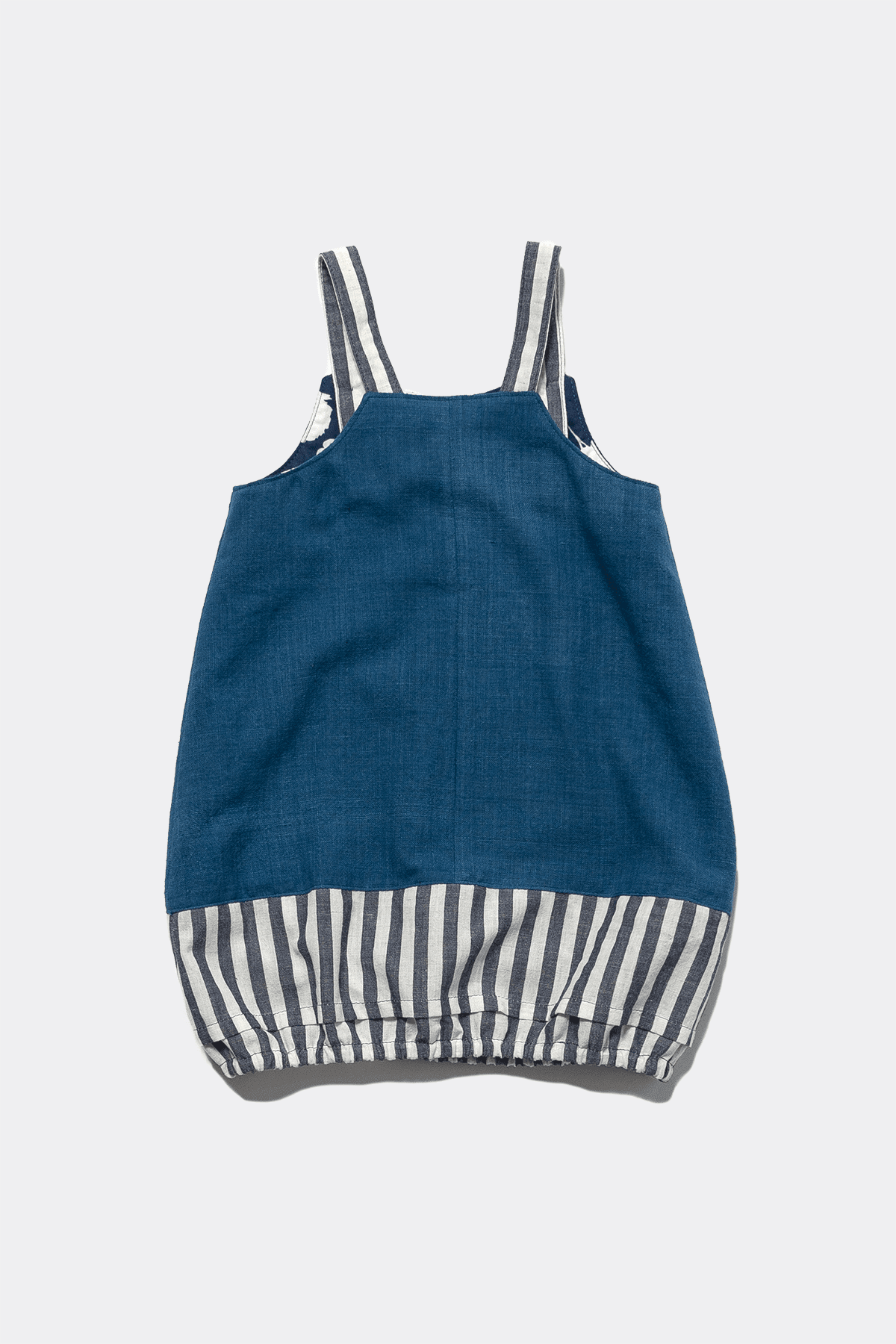 Overall Dress in Vintage Japanese Light Indigo Cotton Mix