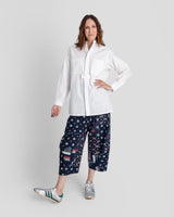 Paris Pant in Colorful Vintage Japanese Coton Indigo Ikat MixParis Pants