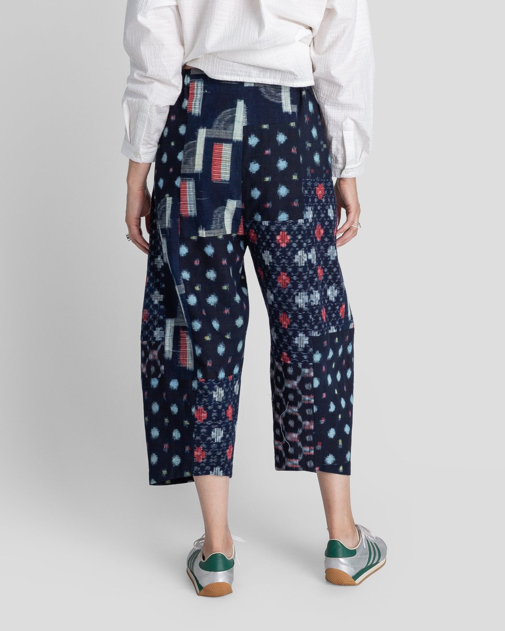 Paris Pant in Colorful Vintage Japanese Coton Indigo Ikat MixParis Pants