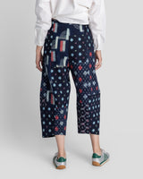 Paris Pant in Colorful Vintage Japanese Coton Indigo Ikat MixParis Pants