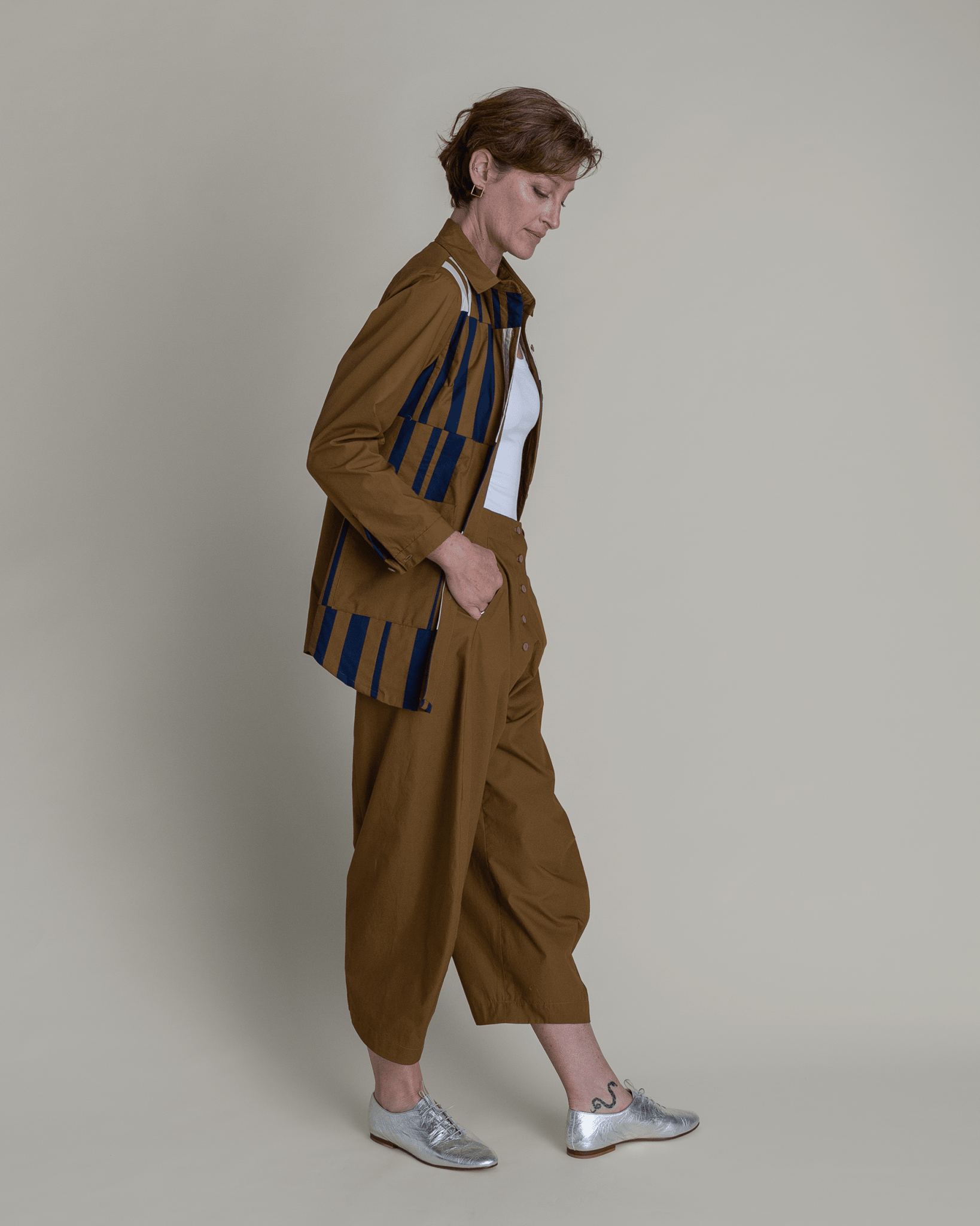 Paris Pant in Tobacco Cotton PoplinParis Pants