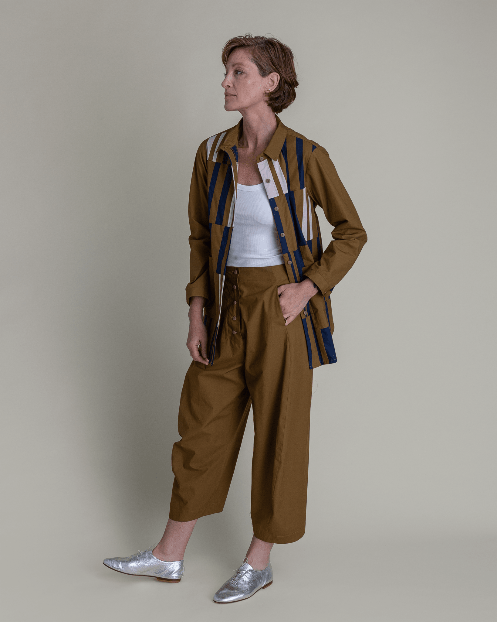 Paris Pant in Tobacco Cotton PoplinParis Pants