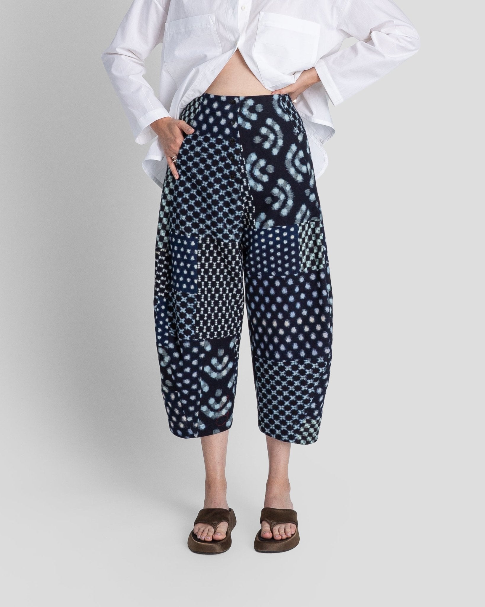 Paris Pant in Vintage Japanese Indigo Cotton Ikat MixParis Pants