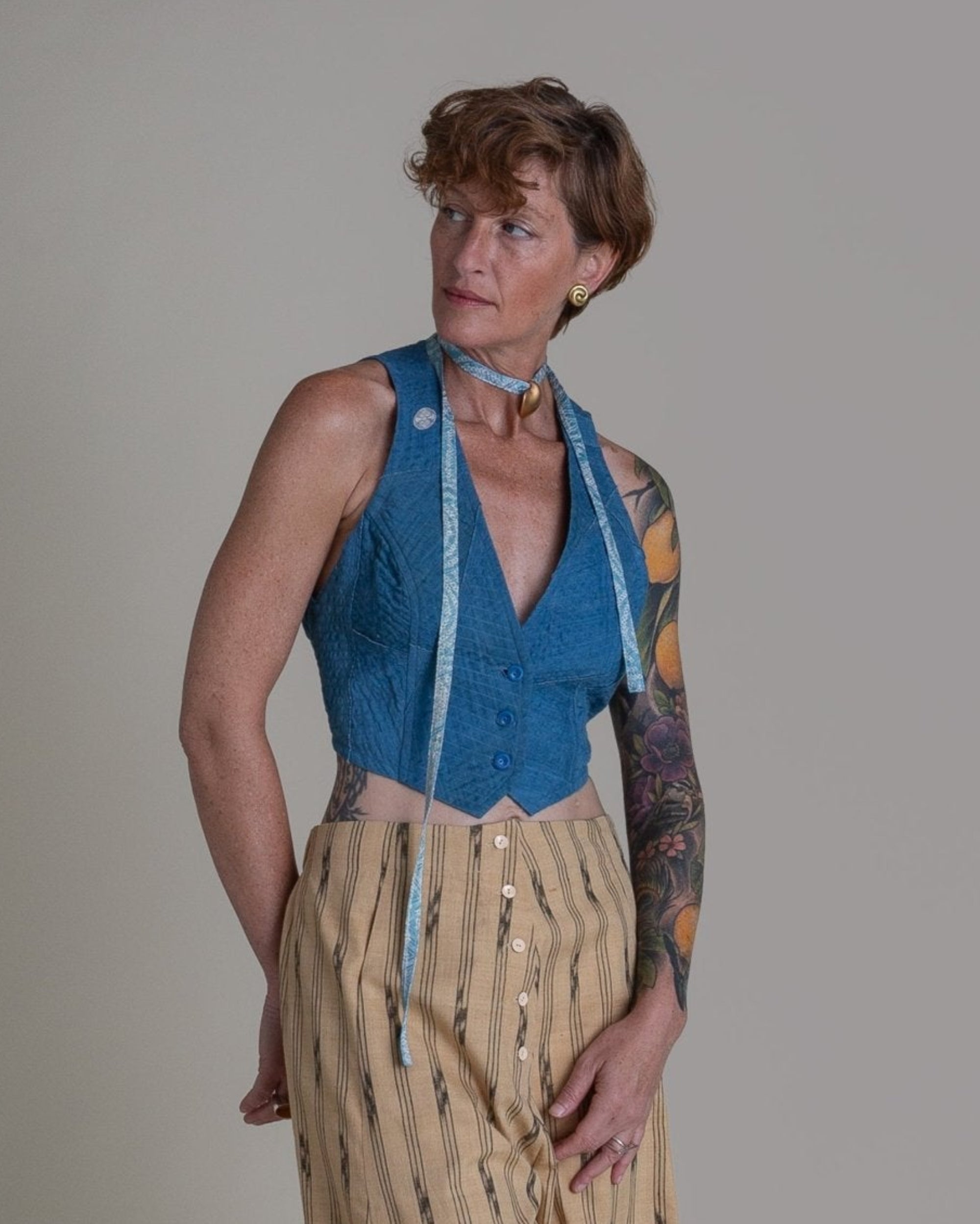 Paris Pant in Vintage Japanese Silk IkatParis Pants