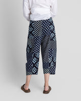 Paris Pant in Vintage Japanese Indigo Cotton Ikat Mix