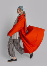 Persimmon Poplin Easy Trench