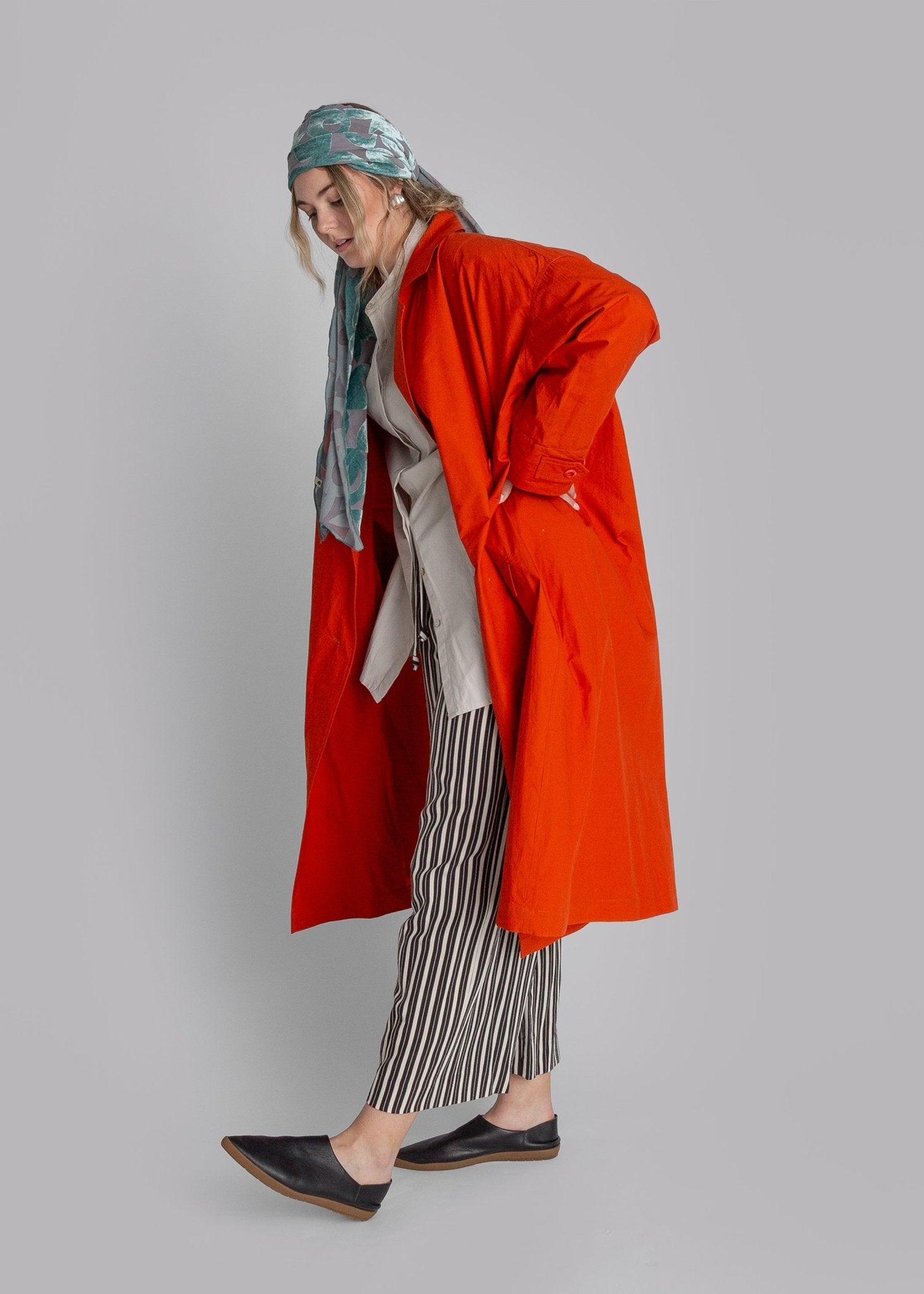 Persimmon Poplin Easy Trench