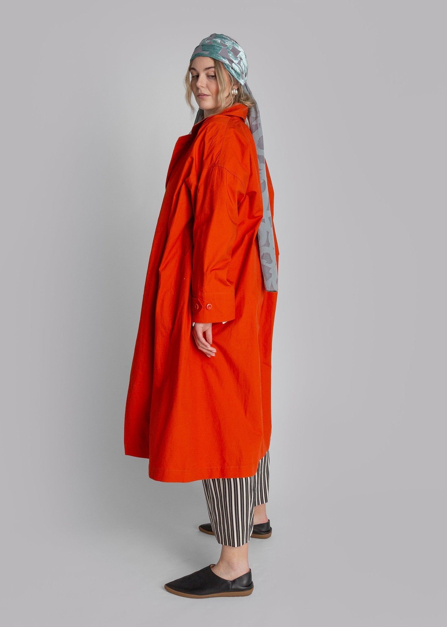 Persimmon Poplin Easy Trench