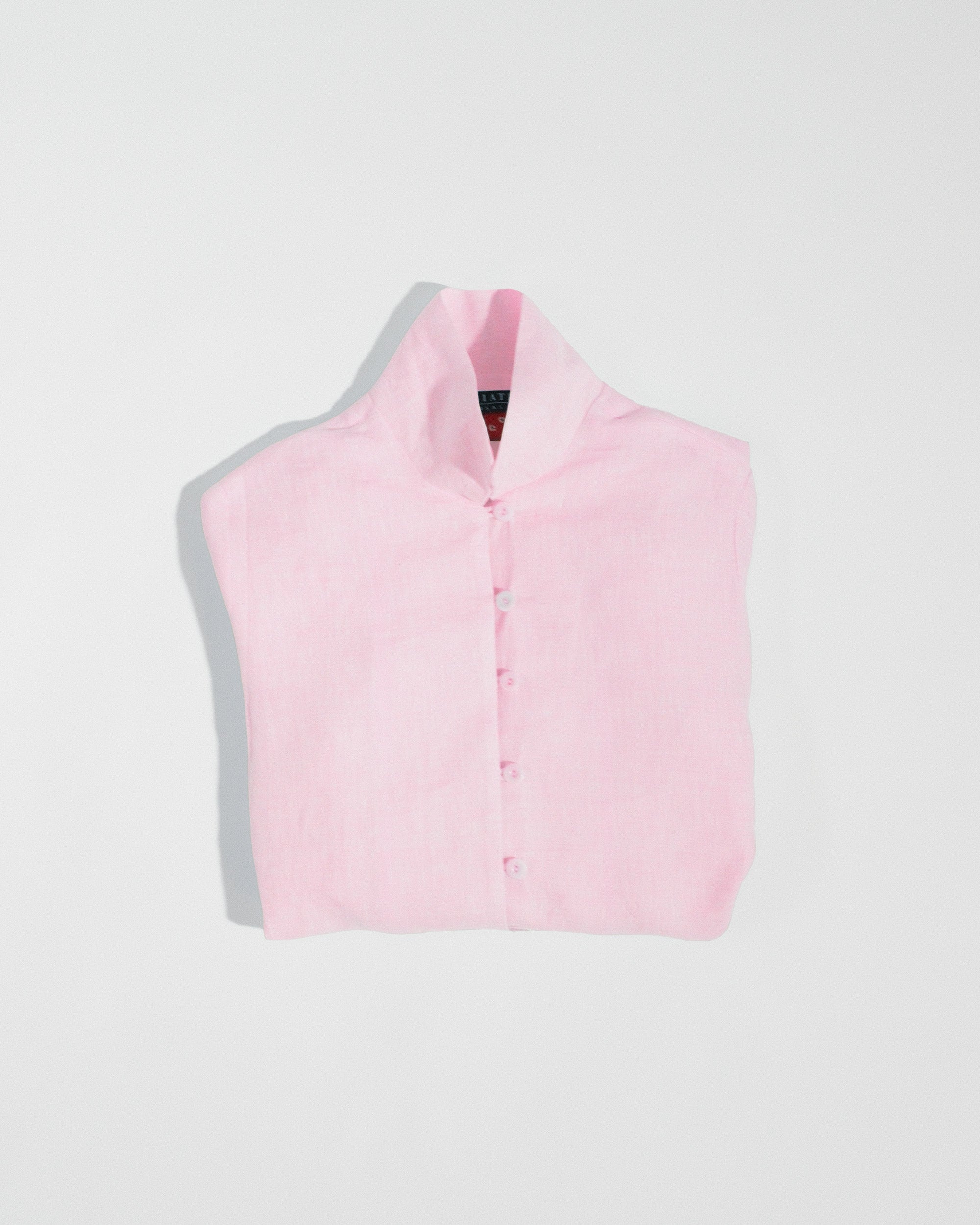 Long Shibori Shirt in Pink Japanese Linen