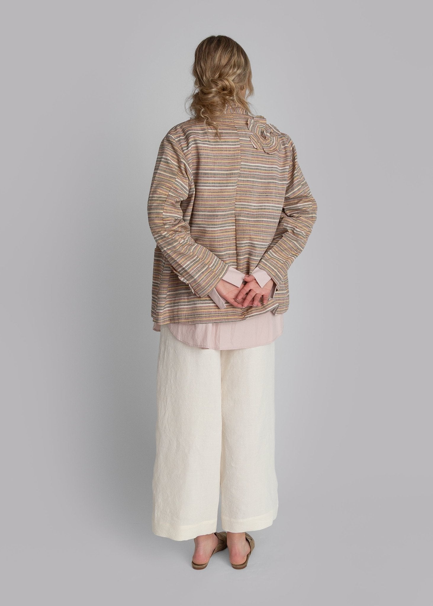 PJ Pant in Ivory Linen
