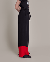 PJ Pant in Silk Crepe with Red BandPersonalise your own text here