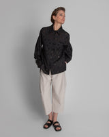 Pleat Blouse in Black Nuno CottonBlouses