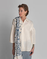 Pleat Blouse in Vintage Japanese Raw Ivory SilkBlouses