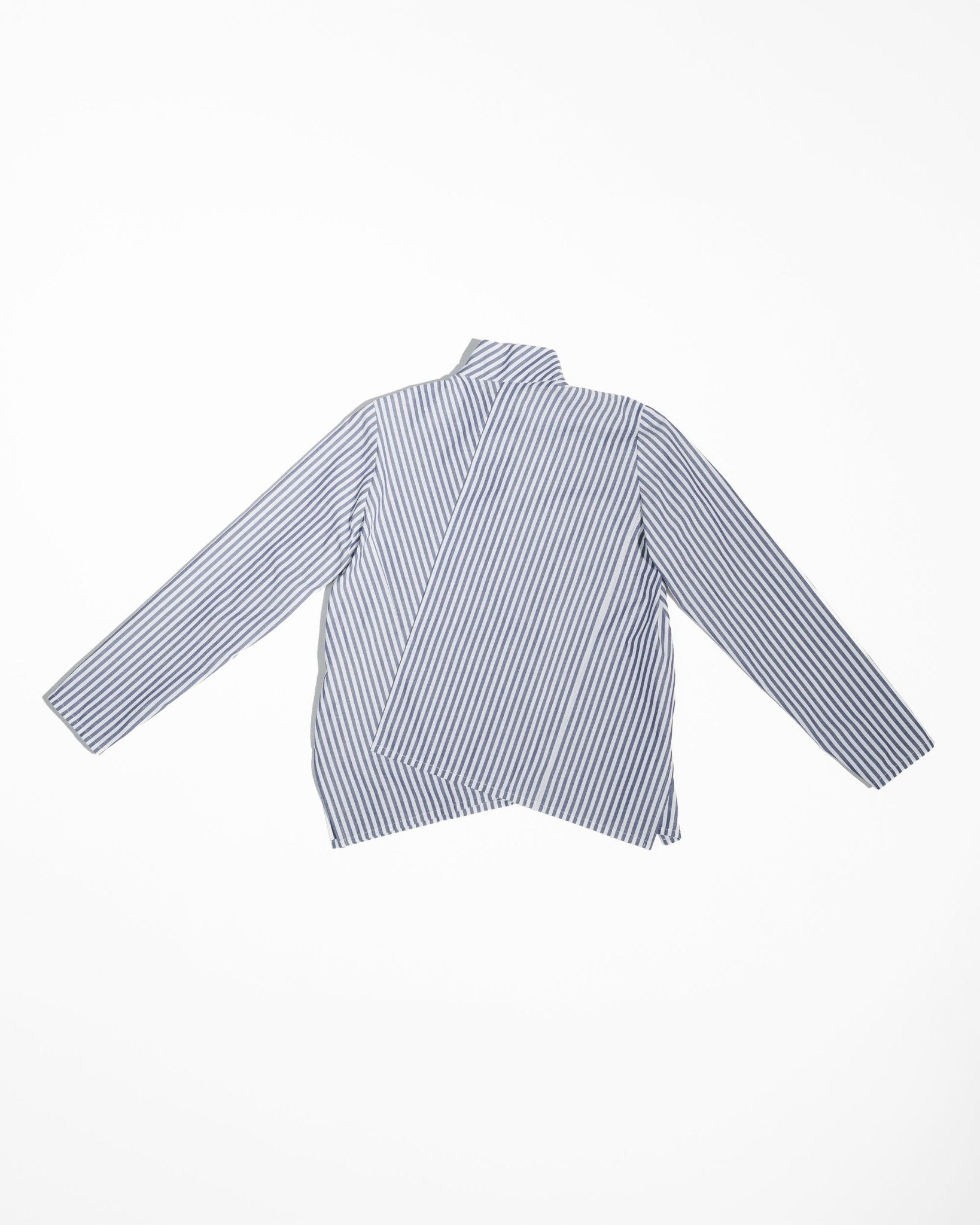 Points Shirt in Blue Striped CottonPoints Shirt