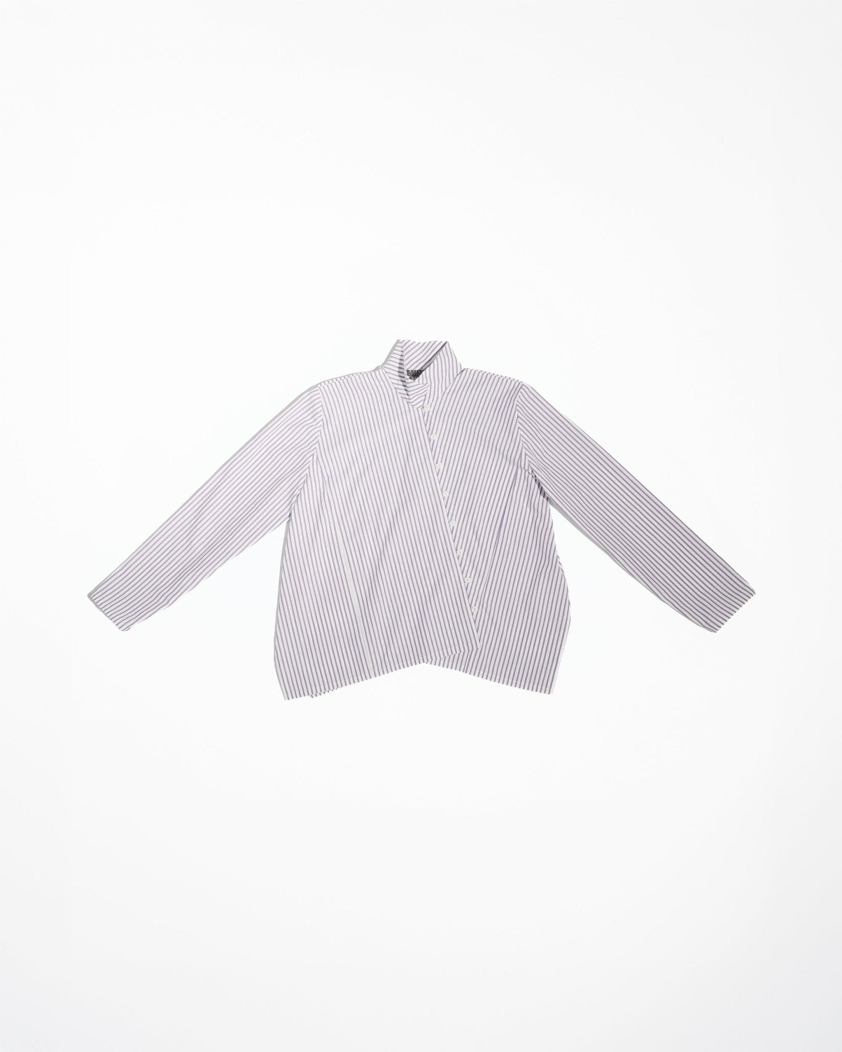 Points Shirt in Lavender Striped CottonPoints Shirt