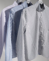 Points Shirt in Lavender Striped CottonPoints Shirt