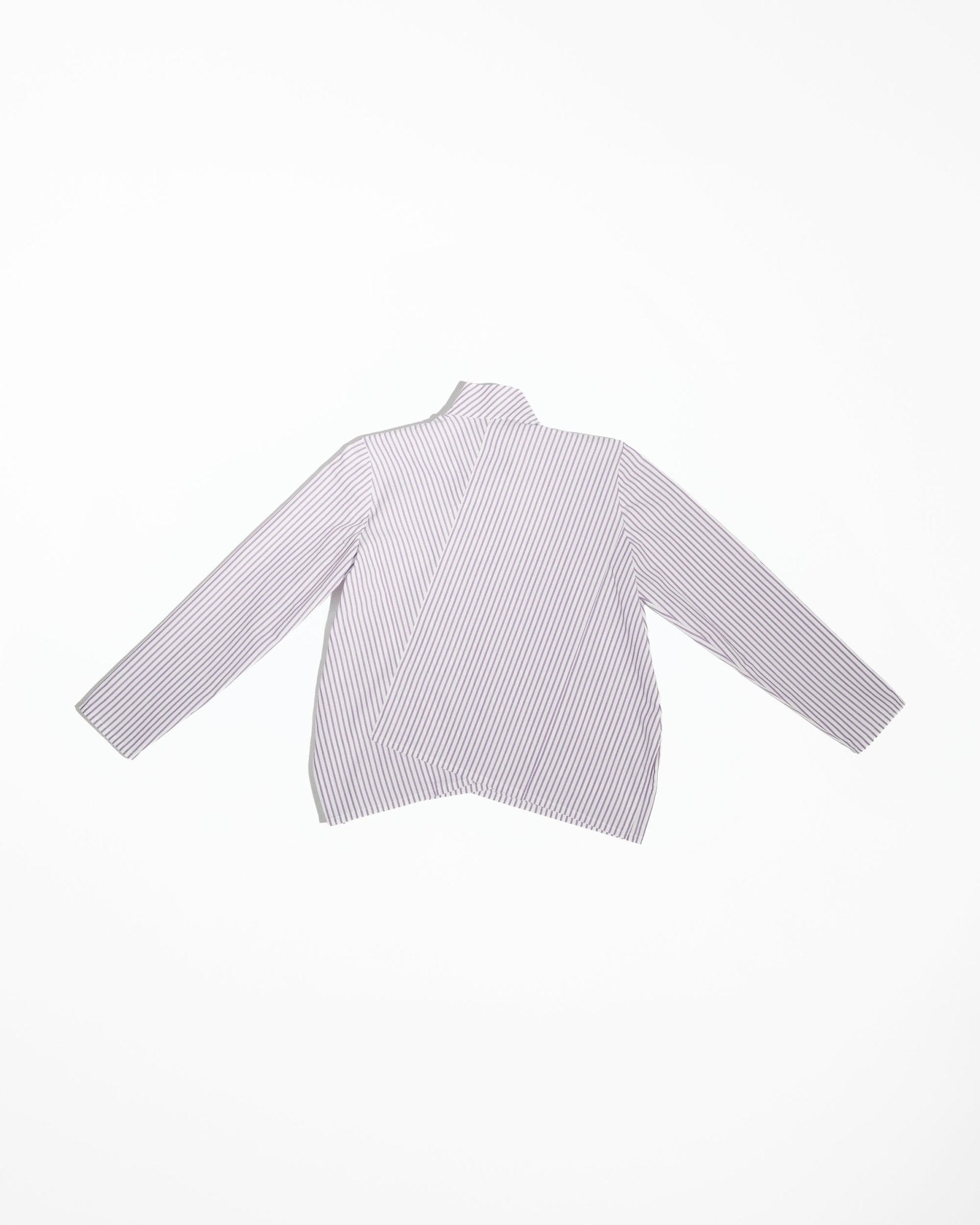 Points Shirt in Lavender Striped CottonPoints Shirt