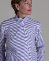 Points Shirt in Lavender Striped CottonPoints Shirt
