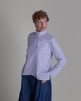 Points Shirt in Lavender Striped CottonPoints Shirt