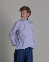 Points Shirt in Lavender Striped CottonPoints Shirt