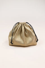 Pouf Clutch in Vintage Japanese Gold Shimmer Obi - 02