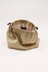 Pouf Clutch in Vintage Japanese Gold Shimmer Obi - 02
