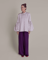 Pouf Sleeve Blouse Vintage Japanese Silk Lilac ShiobriPersonalise your own text here