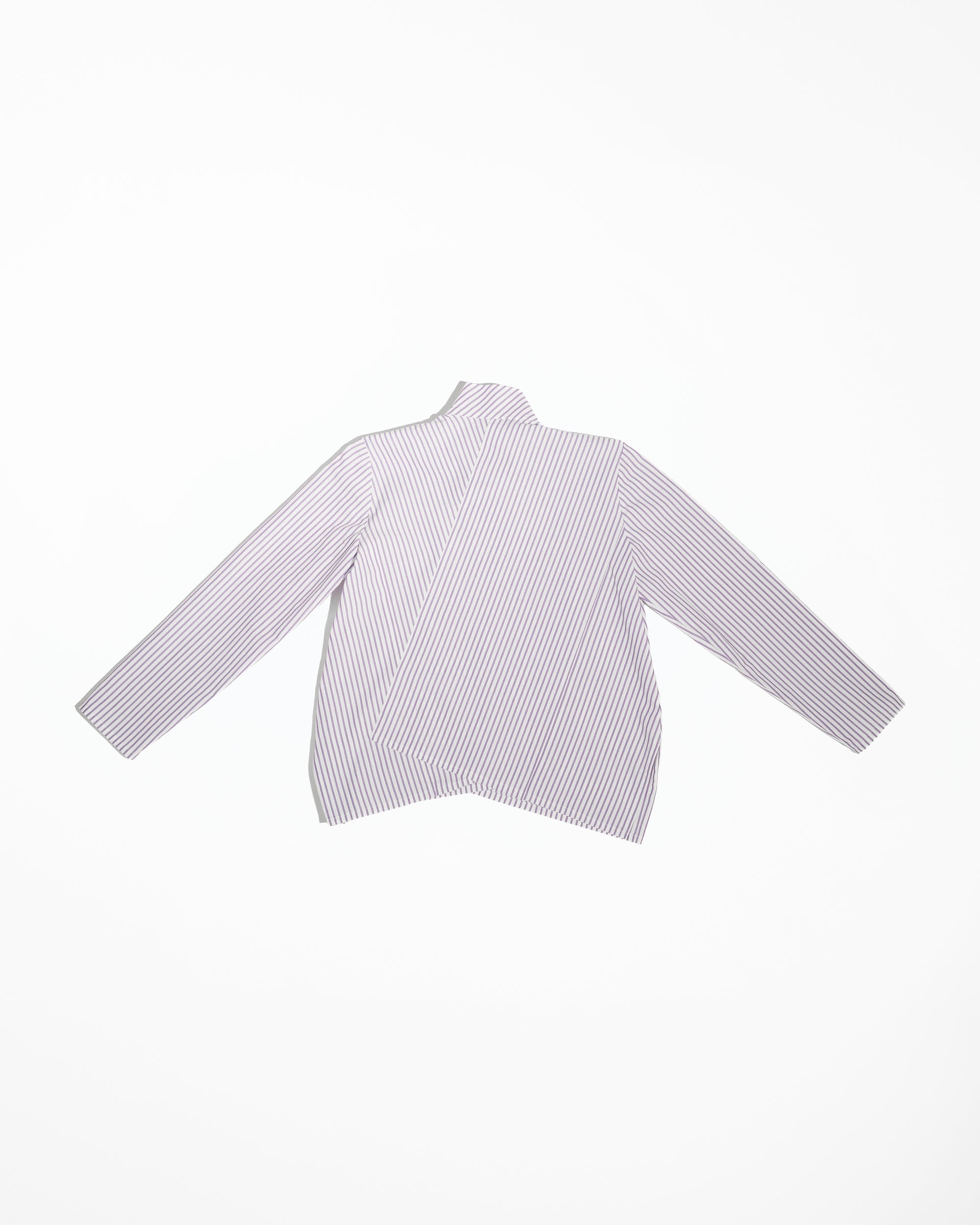 Points Shirt in Lavender Striped Cotton