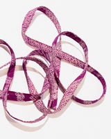 Skinny Ribbon Tie in Vintage Japanese Magenta Silk Tie-Dye No.106