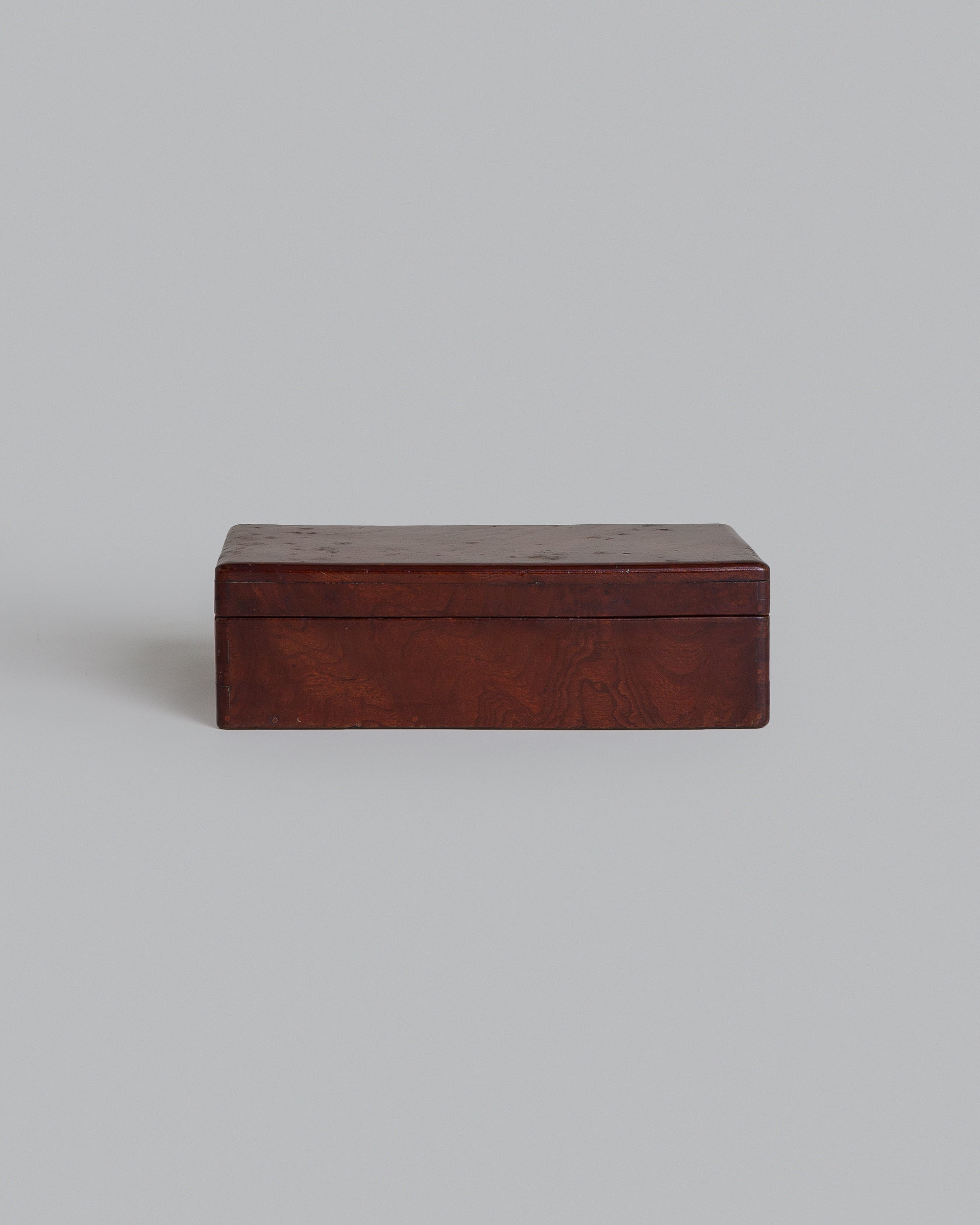 Antique Japanese Wooden Box with Drawer
