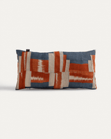 Rectangular Pillow in Vintage Japanese Linen No. 212Rectangle Throw Pillows