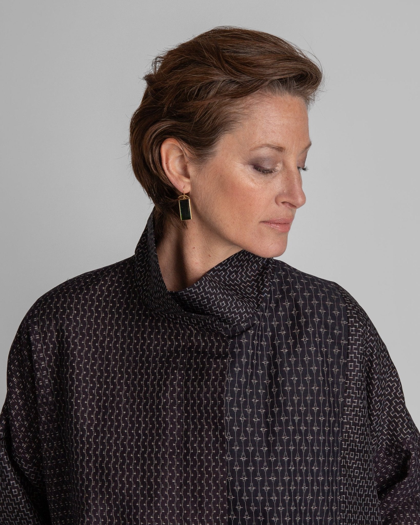 Rectangular Tourmaline EarringsDangle Earrings