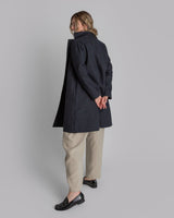 Reed Topper in Charcoal Striped Coating