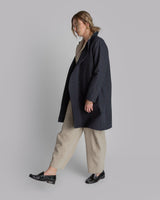 Reed Topper in Charcoal Striped Coating