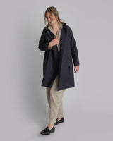 Reed Topper in Charcoal Striped Coating