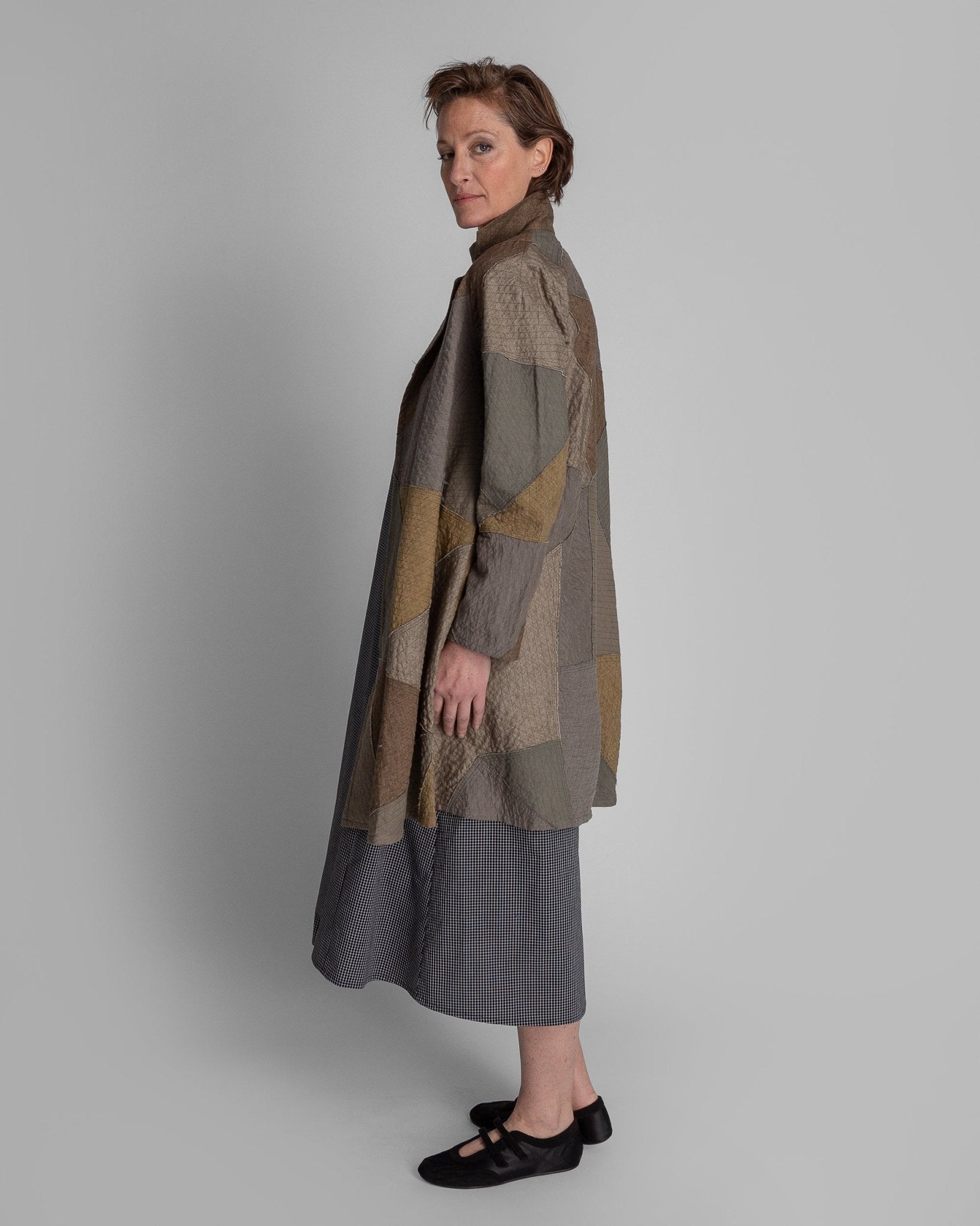 Reed Topper in Neutral Raw Pieced Linens