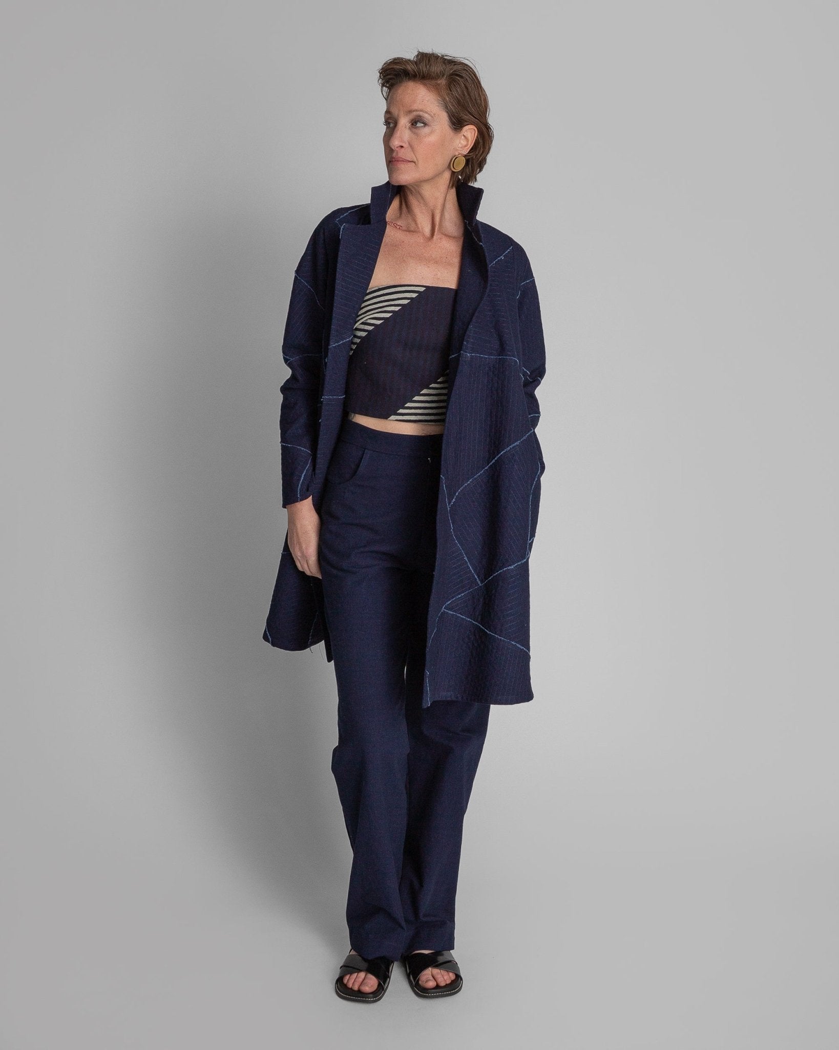 Reed Topper in Raw - Pieced Indigo DenimReed Toppers