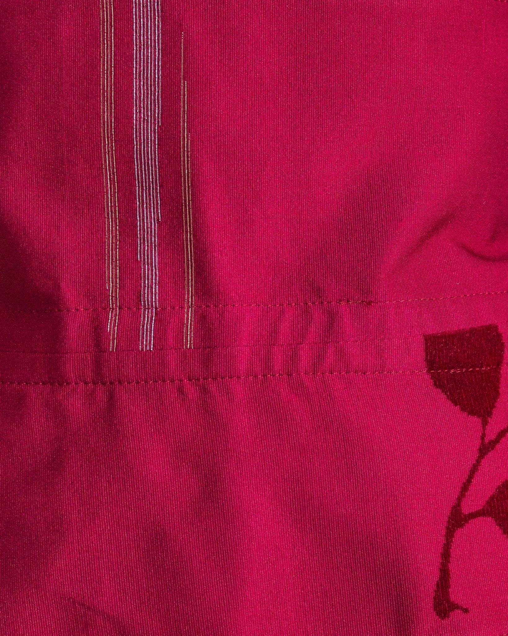 Reversible Tie Belt in Vintage Japanese Plum Silk and Velvet MixBelts