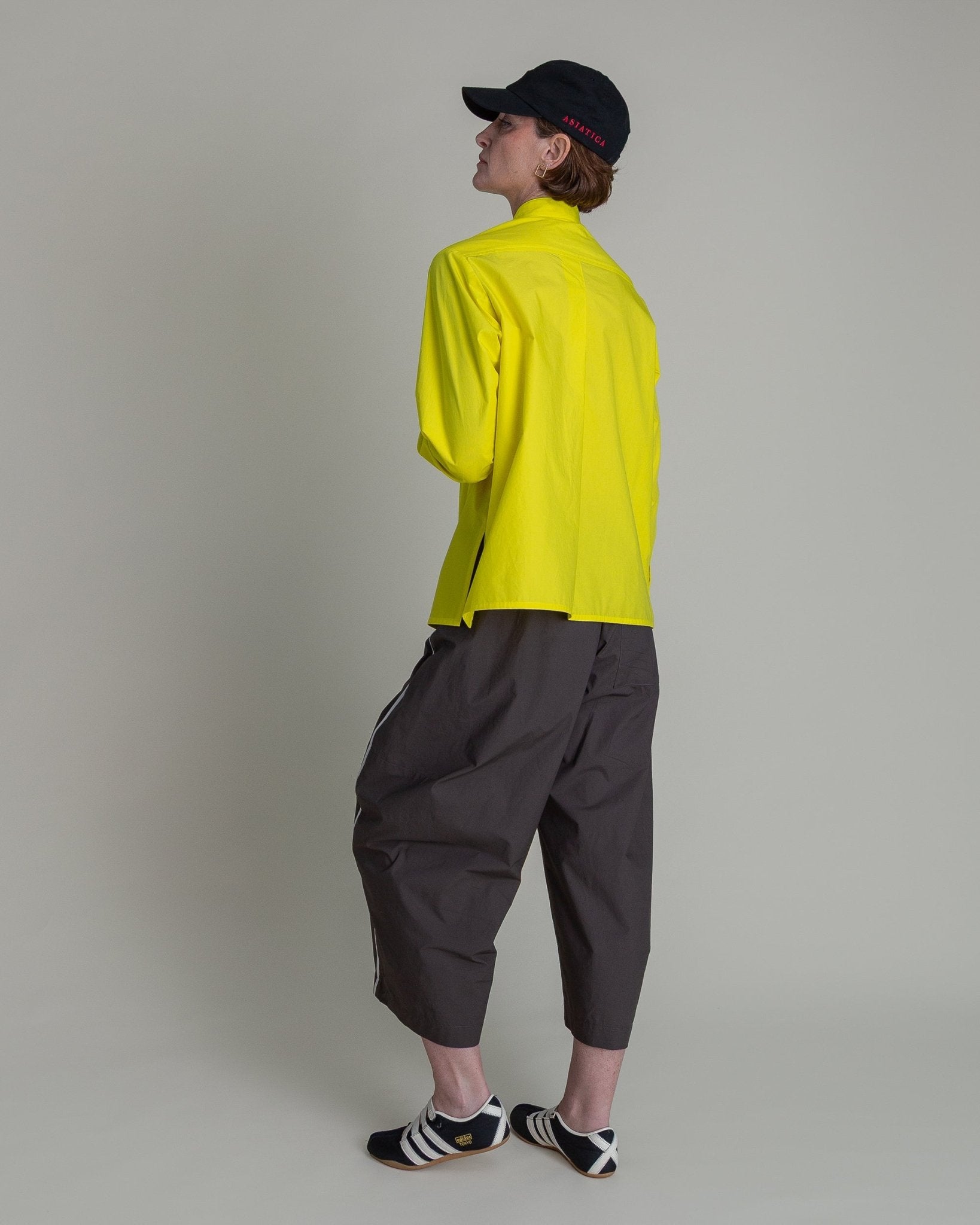 Sally Shirt in Electric Yellow Cotton PoplinSally Shirt